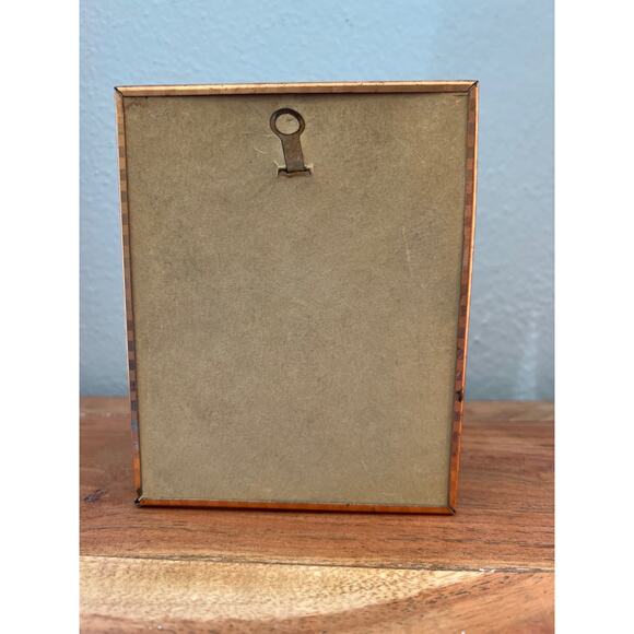 Vintage Reverse Painted Convex Glass Silhouette Pictures Parent Child set of 2 - Picture 3 of 6